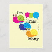 Drie slakken Ik ben zo veel Tshirts en geschenken Briefkaart (Voorkant)