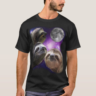 Drie sleuven in een moon als een wolf t-shirt