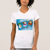Drie Snowman Womens T-Shirt (Voorkant)
