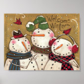 Drie Snowmen Poster (Voorkant)