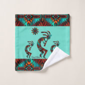 Drie Southwest KokopelliTowel Bad Handdoek (Wasdoekje)