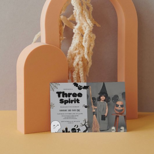Drie Spirit Halloween 3e verjaardagsfeestje Kaart