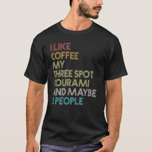 Drie Spot Gourami Vis Koffie Aquarium Vintage Re T-shirt