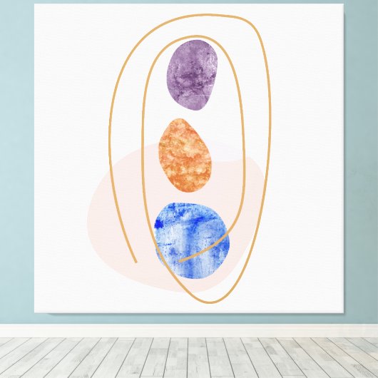 Drie Stenen Canvas Afdruk (Insitu (Houten vloer))