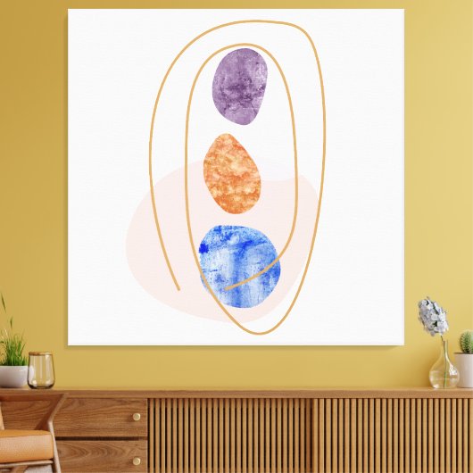 Drie Stenen Canvas Afdruk (Insitu (Woonkamer))