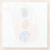 Drie Stenen Glazen Onderzetter (Achterkant)