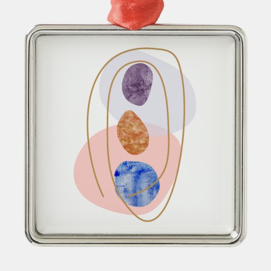 Drie Stenen Metalen Ornament (Voorkant)