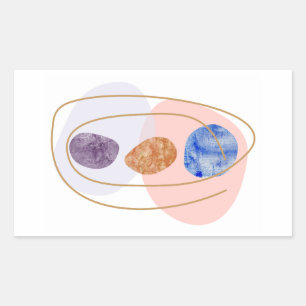 Drie Stenen Rechthoekige Sticker