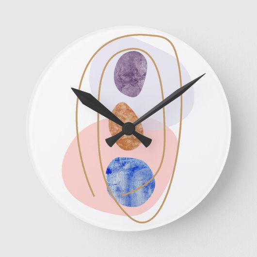 Drie Stenen Ronde Klok (Voorkant)