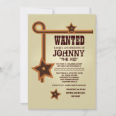 Drie Ster Westerne Uitnodiging (Voorkant)