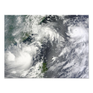 Drie sterke stormen foto afdruk