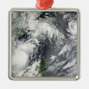 Drie sterke stormen metalen ornament