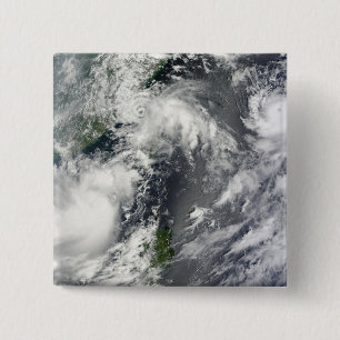 Drie sterke stormen vierkante button 5,1 cm