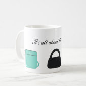 Drie stijlvolle handtassen koffiemok (Voorkant links)