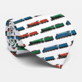 Drie stoomlocomotieven stropdas (Opgerold)