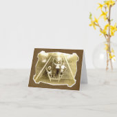 Drie stralen op de Zwingende  Notecard Kaart (Gele Bloem)