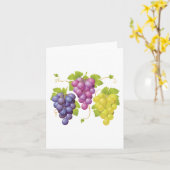 Drie stukjes druiven kaart (Gele Bloem)