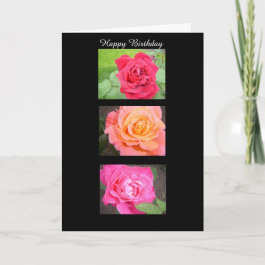 Drie Stunning Rozen Kaart (Voorkant)