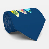 Drie surfplanken Navyblauw Stropdas (Opgerold)