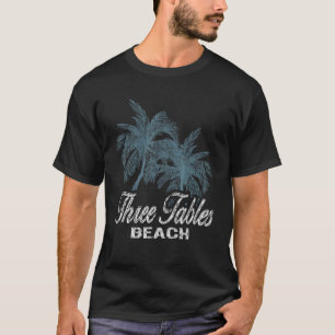Drie Tafels Strand Oahu Hawaii Twee Grote Palmen T-shirt