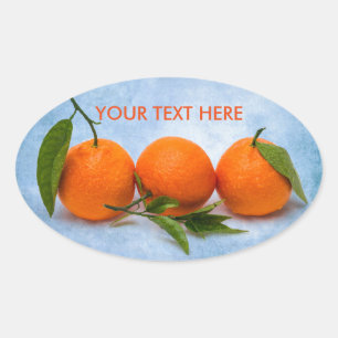 Drie Tangerines Ovale Sticker