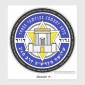 Drie tempels Combat Arts Custom-Cut Vinyl Sticker (Vel)
