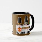 Drie Thanksgiving pelgrim kabouters Mok (Voorkant rechts)