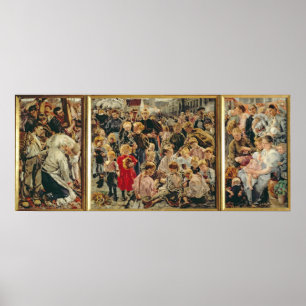 Drie tijdperken van een Man, 1895 Poster