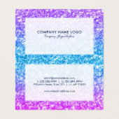 Drie tinten faux glitter visitekaartjes (Binnenkant ongevouwen)