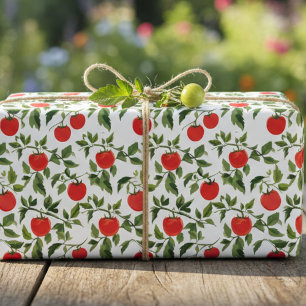 Drie Tomatenplant Patroon Inpakpapier Vellen