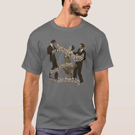 Drie tot Tango Dancing Retro Trio T-shirt (Voorkant)