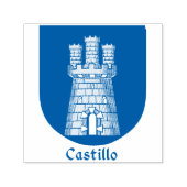 Drie Tower Turret Castillo Spanje Zelfinktende Stempel (Design)
