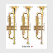 Drie trompetten sticker (Vel)