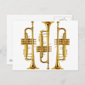 Drie Trumpets Briefkaart (Voorkant / Achterkant)