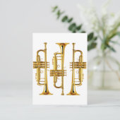 Drie Trumpets Briefkaart (Staand voorkant)