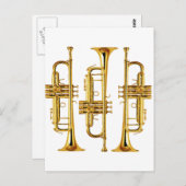 Drie Trumpets Briefkaart (Voorkant / Achterkant)