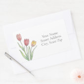 Drie Tulpen kleurpotlood, pen & inkt labels (Envelop)