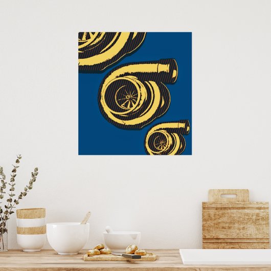 Drie Turbos Poster (Keuken)