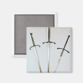 Drie tweeledige swords, 1570 magneet (Voorkant / Achterkant)