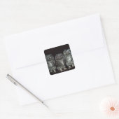drie uilen vierkante sticker (Envelop)