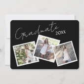 Drie uitnodigingen voor Modern Script-Afstuderen (Voorkant)