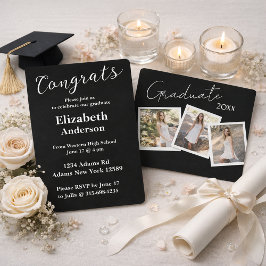 Drie uitnodigingen voor Modern Script-Afstuderen