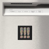 Drie uitroeptekens Candy Regenboog Strooisel Magneet (Insitu (Vaatwasser))