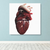 Drie Uitzicht met een dikke kop, rechts Canvas Afdruk (Insitu (Houten vloer))