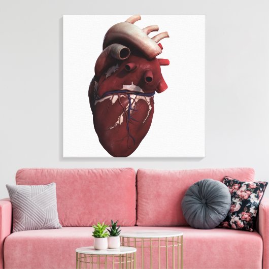 Drie Uitzicht met een dikke kop, rechts Canvas Afdruk (Insitu (Woonkamer))