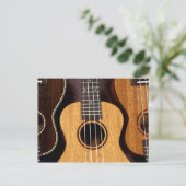 Drie Ukulele-ansichtkaart Briefkaart (Staand voorkant)