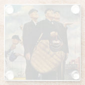 Drie Umpires Glazen Onderzetter (Achterkant)