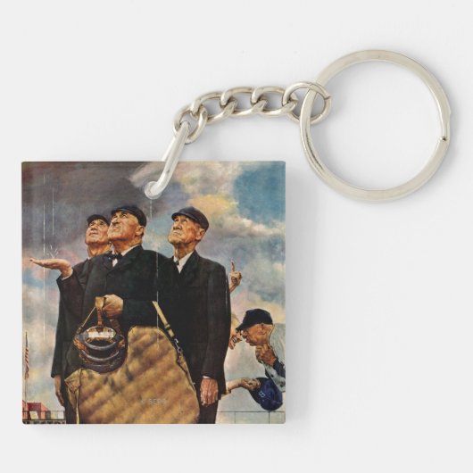 Drie Umpires Sleutelhanger (Achterkant)