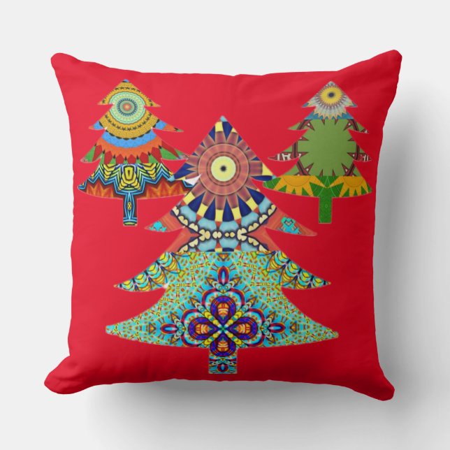 DRIE VAKANTIEBOMEN KUSSEN (Voorkant)