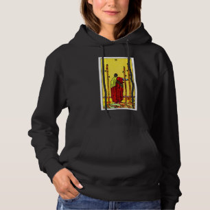 Drie van de  Kaart van Wands Tarot Rider Waite dec Hoodie